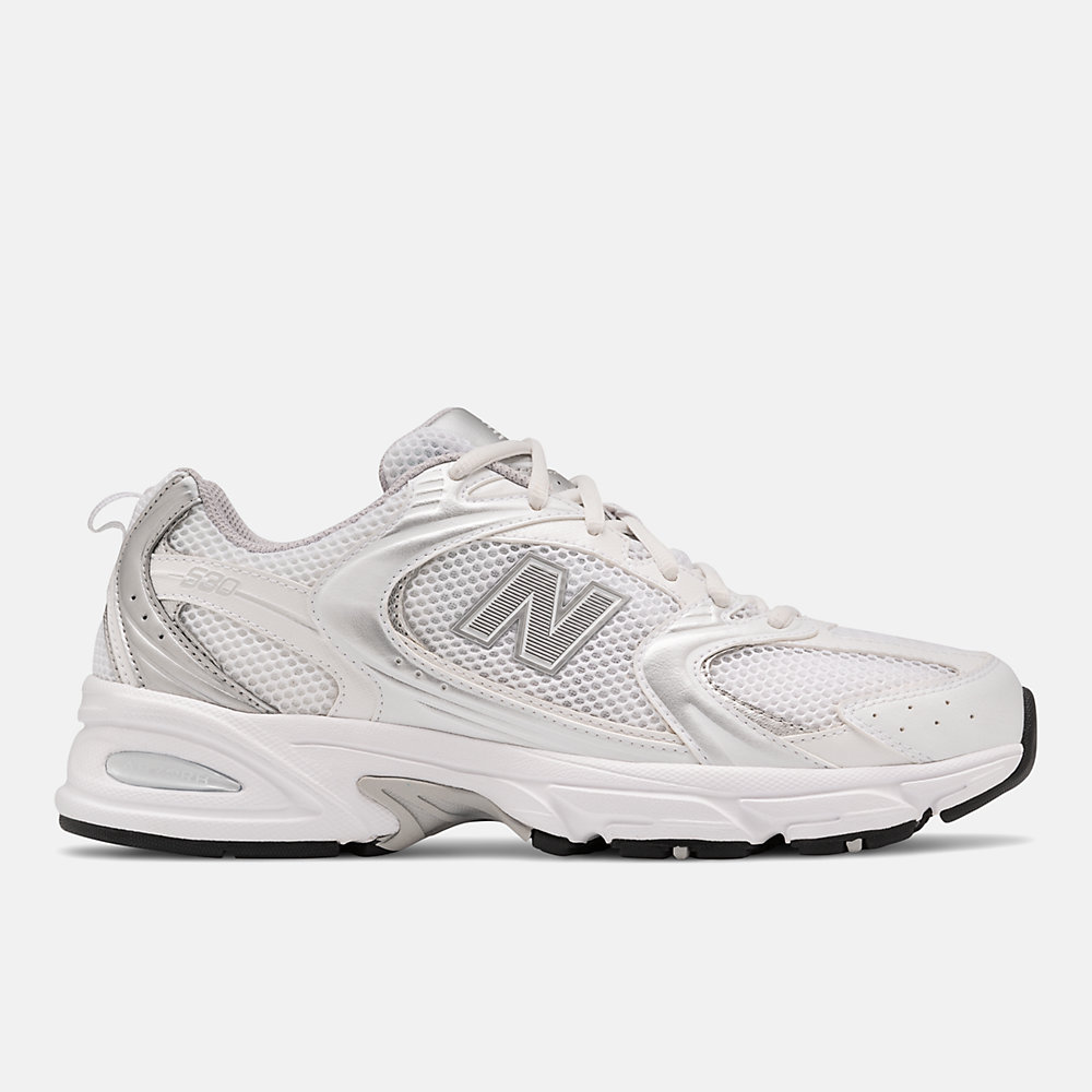 New Balance 530 Shoes NB White with Silver Metallic